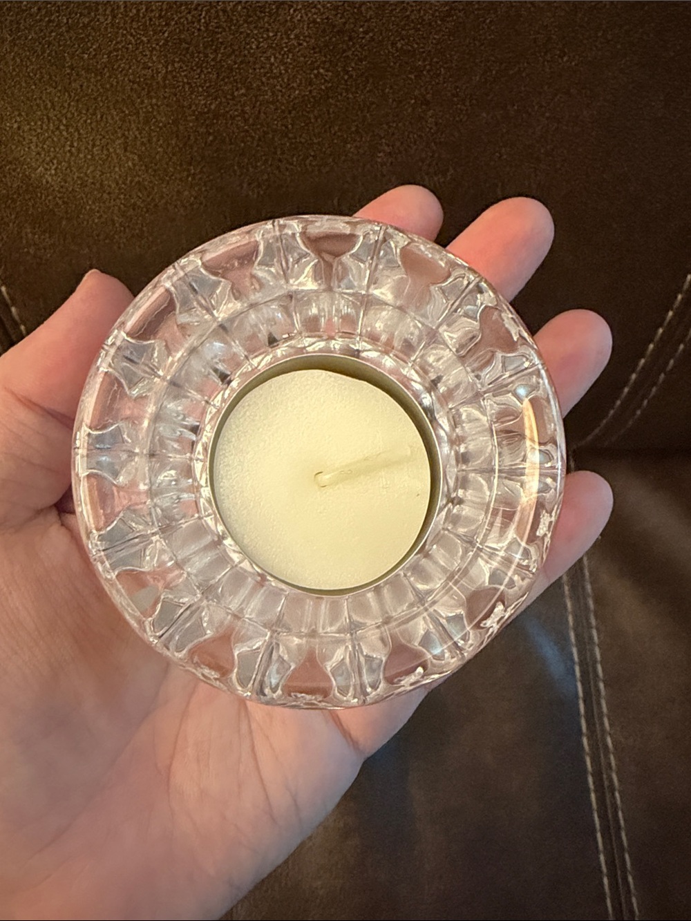 • PRINCESS HOUSE• Lead Crystal Tealight Candle Holders (3 of them) - Picture 2 of 16